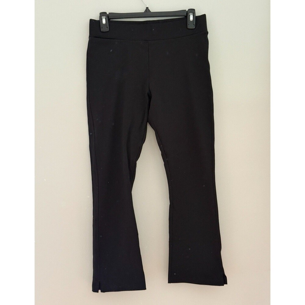 American Giant Pants Size 8 Black No BS Kick Flare Crop Pants Stretch Pull On